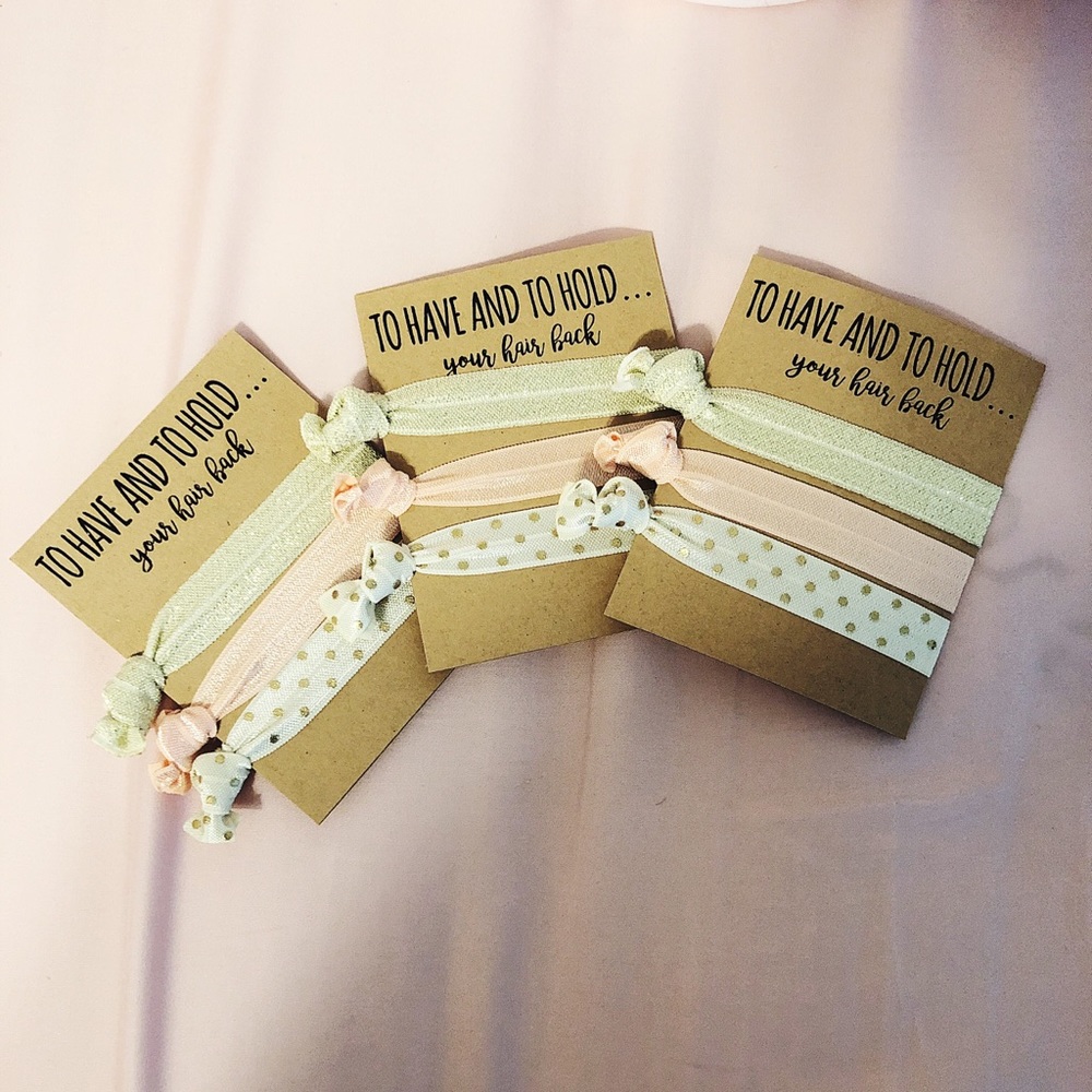 “to have and to hold your hair back” hair ties